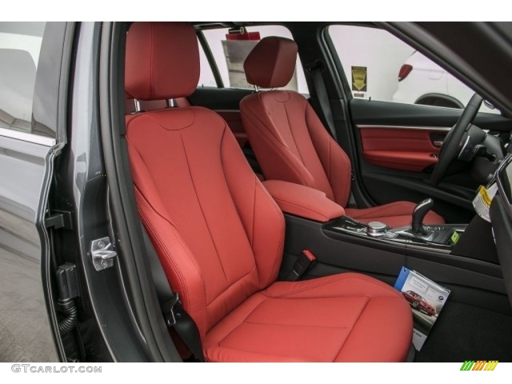 2017 3 Series 330i xDrive Sports Wagon - Mineral Grey Metallic / Coral Red photo #2