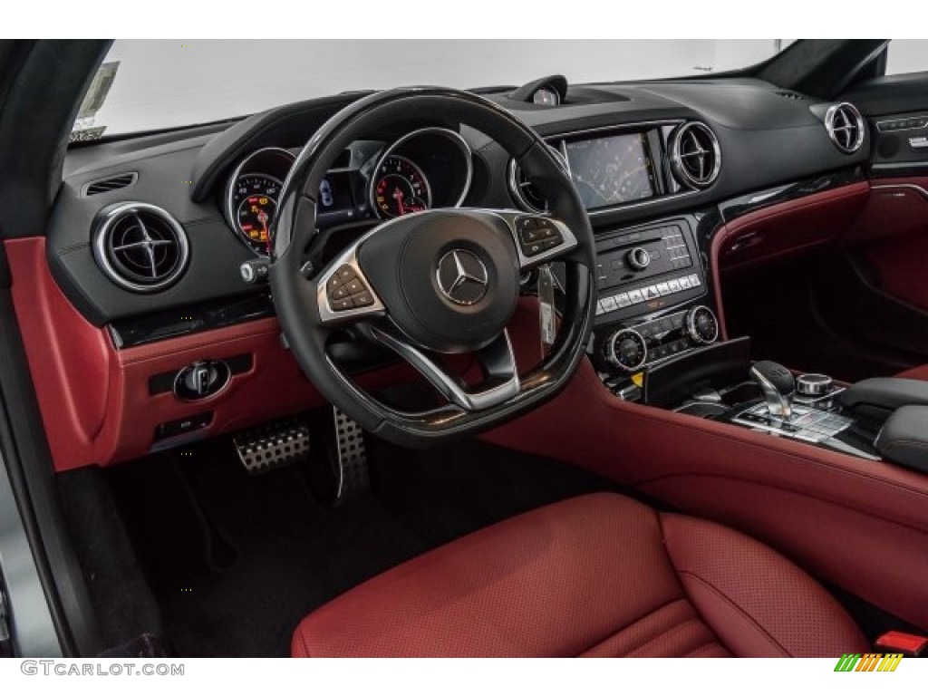 2017 Mercedes-Benz SL 550 Roadster Bengal Red/Black Dashboard Photo #120713603
