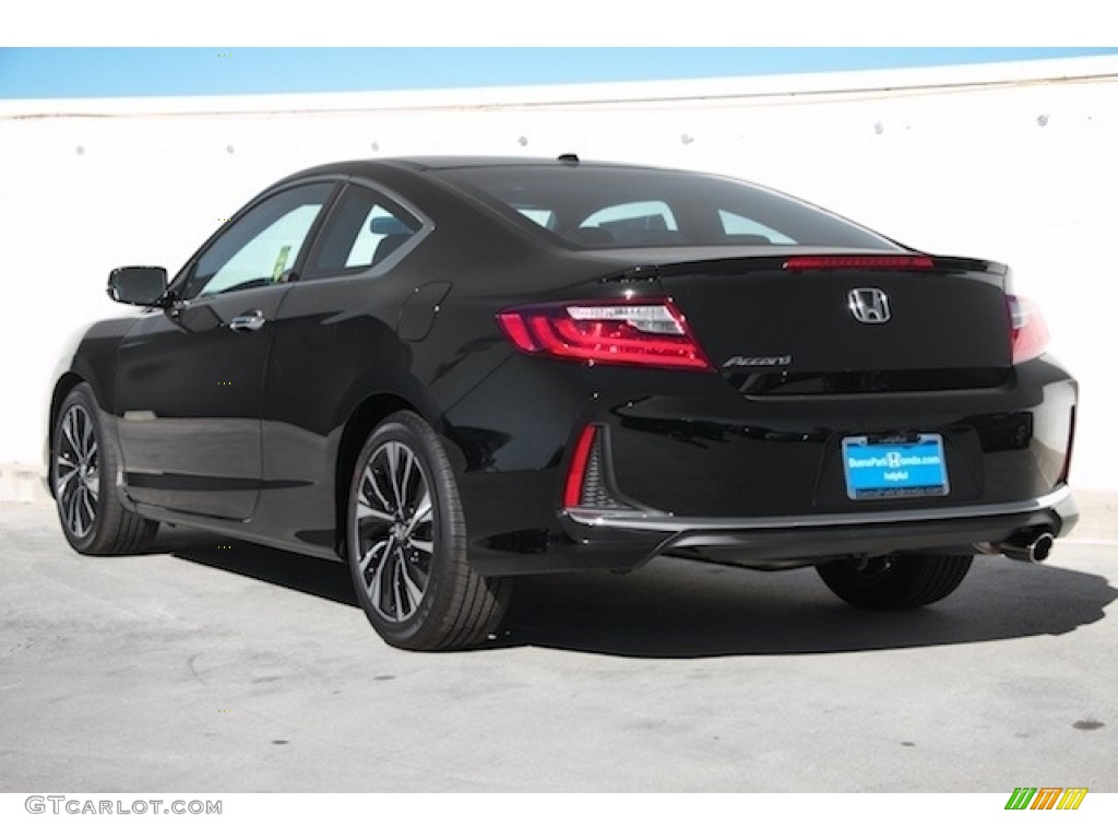 2017 Accord EX-L Coupe - Crystal Black Pearl / Black photo #2