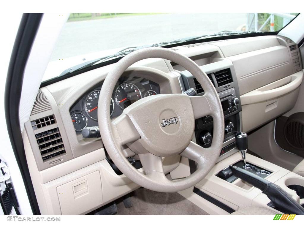 2008 Jeep Liberty Sport 4x4 Pastel Pebble Beige Dashboard Photo #12071620