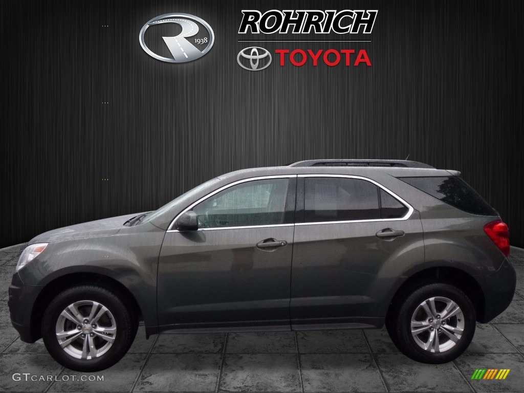 2013 Equinox LT AWD - Steel Green Metallic / Light Titanium/Jet Black photo #4