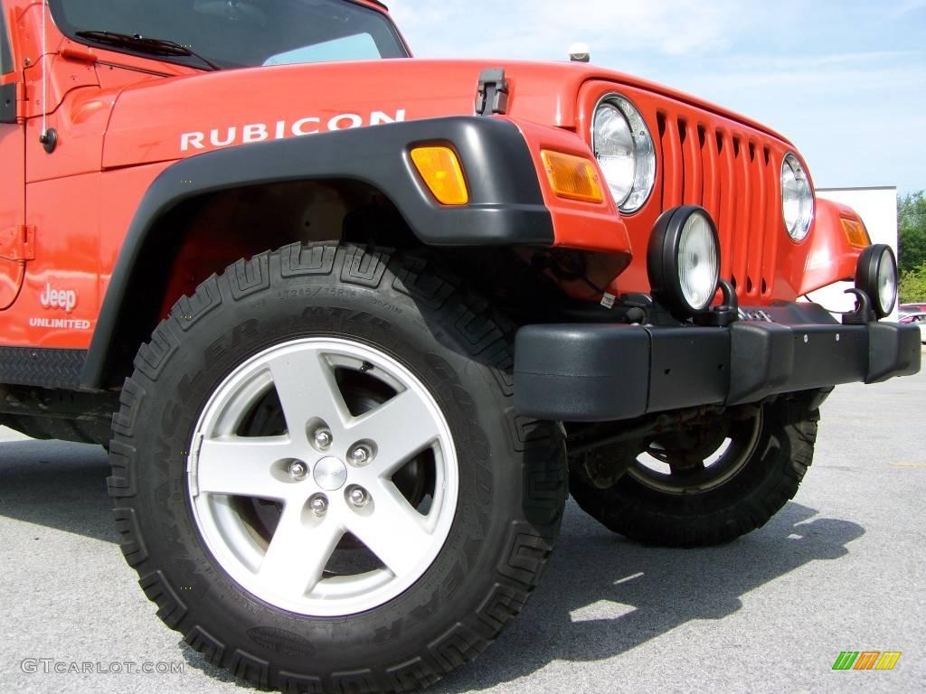 2006 Wrangler Unlimited Rubicon 4x4 - Impact Orange / Dark Slate Gray photo #2