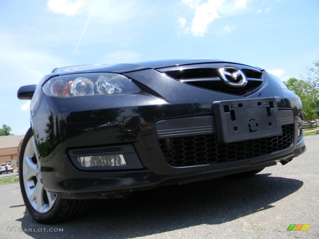 2008 MAZDA3 s Grand Touring Sedan - Black Mica / Black photo #1