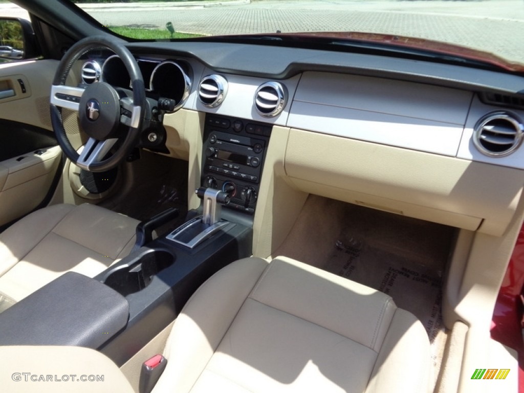 2007 Mustang V6 Premium Convertible - Redfire Metallic / Medium Parchment photo #6