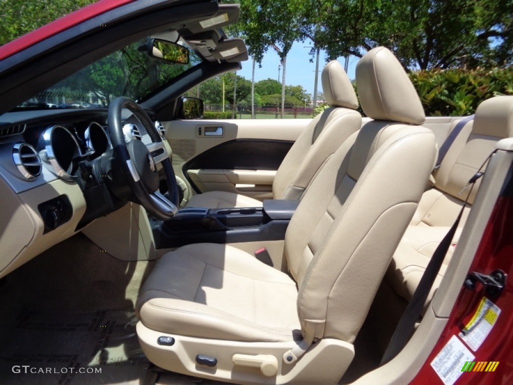 2007 Mustang V6 Premium Convertible - Redfire Metallic / Medium Parchment photo #16