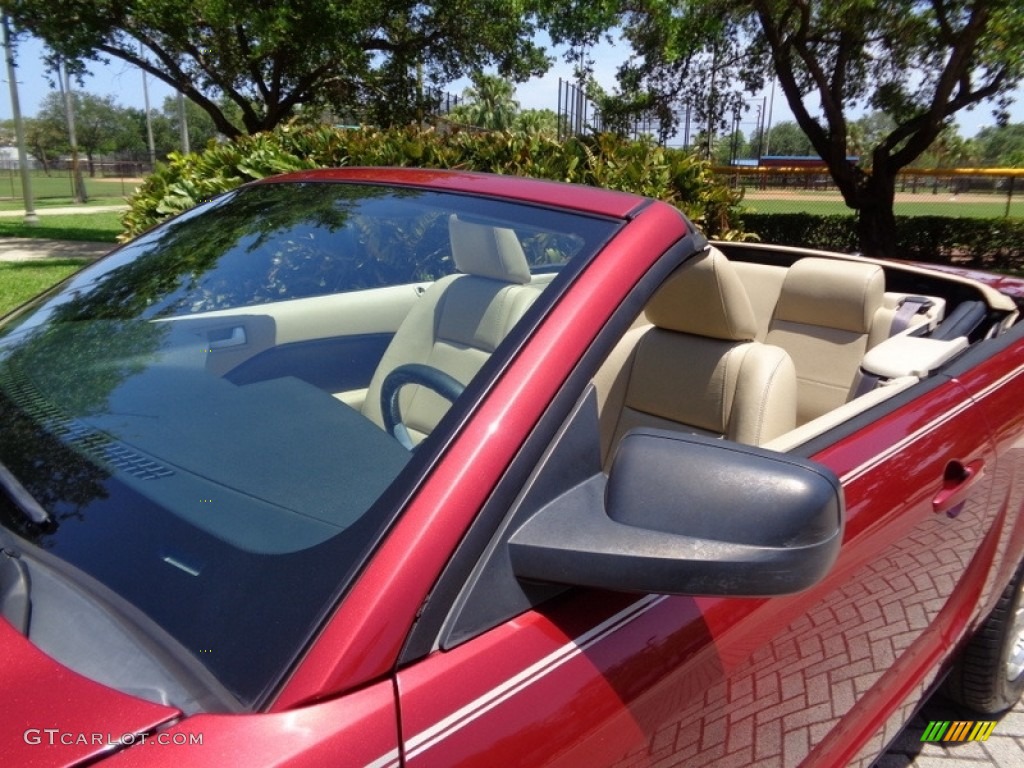 2007 Mustang V6 Premium Convertible - Redfire Metallic / Medium Parchment photo #22