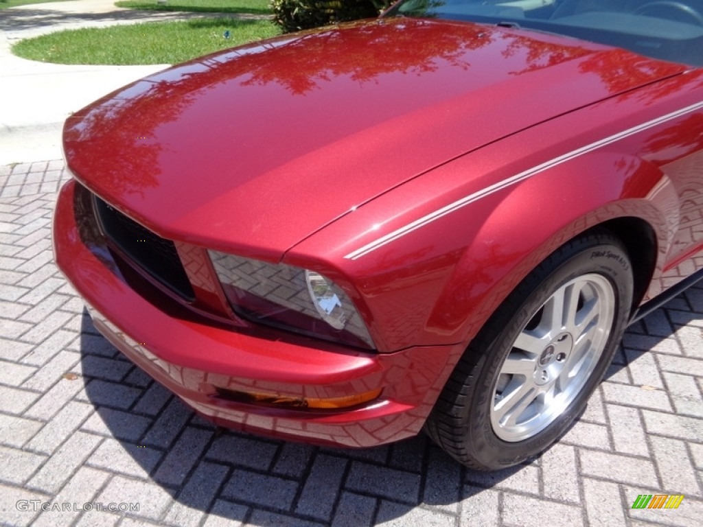 2007 Mustang V6 Premium Convertible - Redfire Metallic / Medium Parchment photo #26