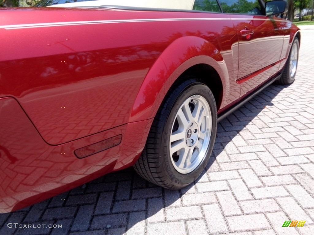 2007 Mustang V6 Premium Convertible - Redfire Metallic / Medium Parchment photo #48