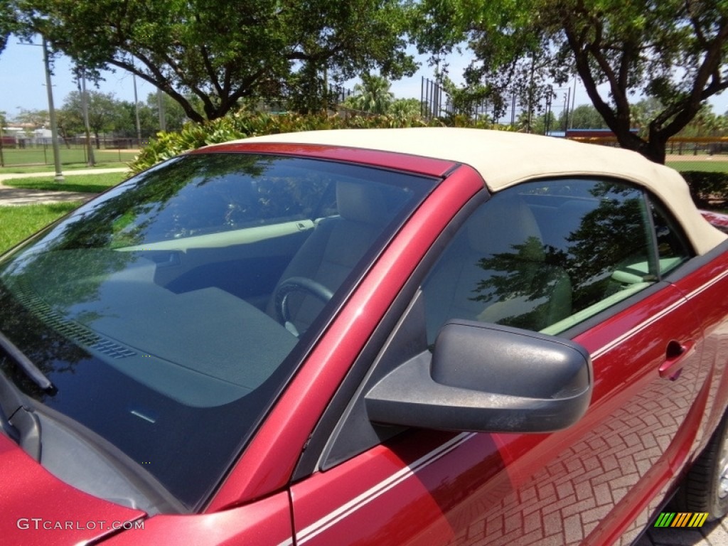 2007 Mustang V6 Premium Convertible - Redfire Metallic / Medium Parchment photo #57