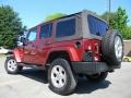 2007 Red Rock Crystal Pearl Jeep Wrangler Unlimited Sahara  photo #8