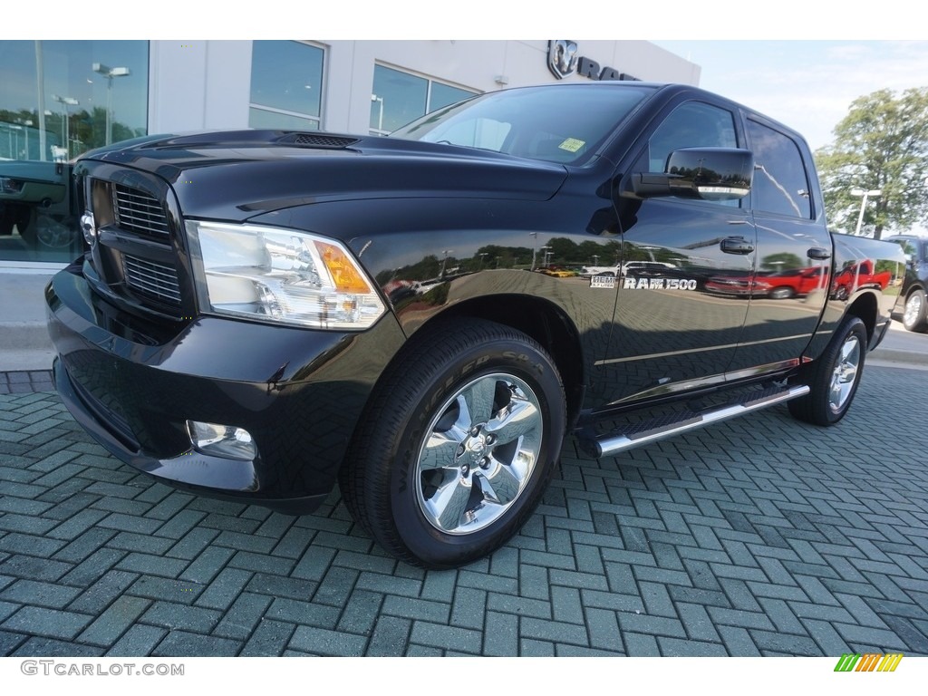 2012 Ram 1500 Sport Crew Cab 4x4 - Black / Dark Slate Gray photo #1