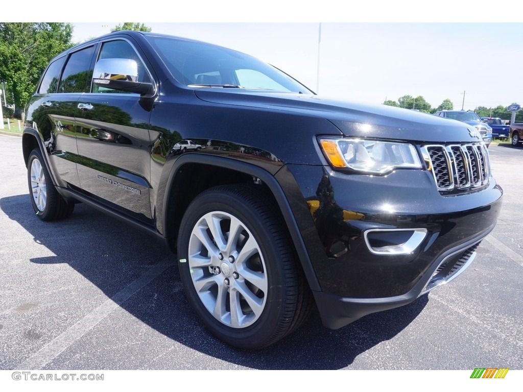 2017 Grand Cherokee Limited - Diamond Black Crystal Pearl / Black photo #4