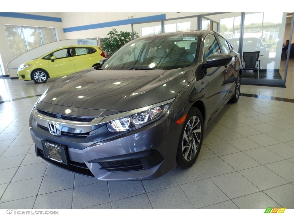 2017 Civic EX Sedan - Modern Steel Metallic / Gray photo #1