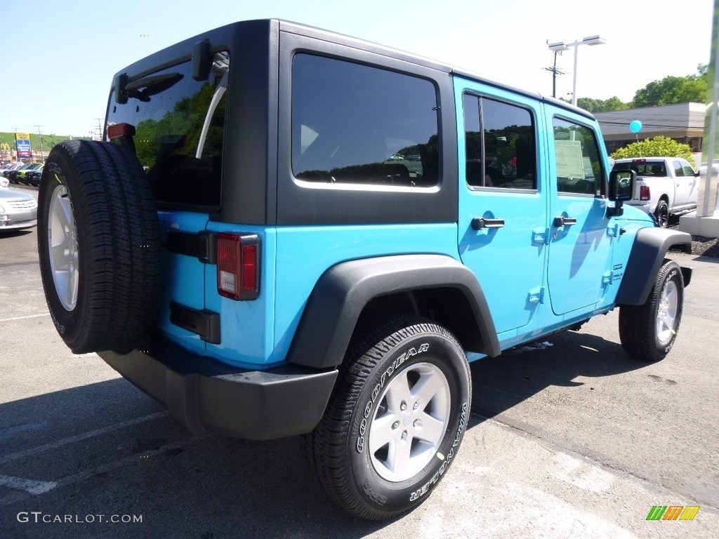 2017 Wrangler Unlimited Sport 4x4 - Chief Blue / Black photo #6