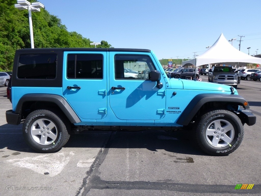 2017 Wrangler Unlimited Sport 4x4 - Chief Blue / Black photo #7