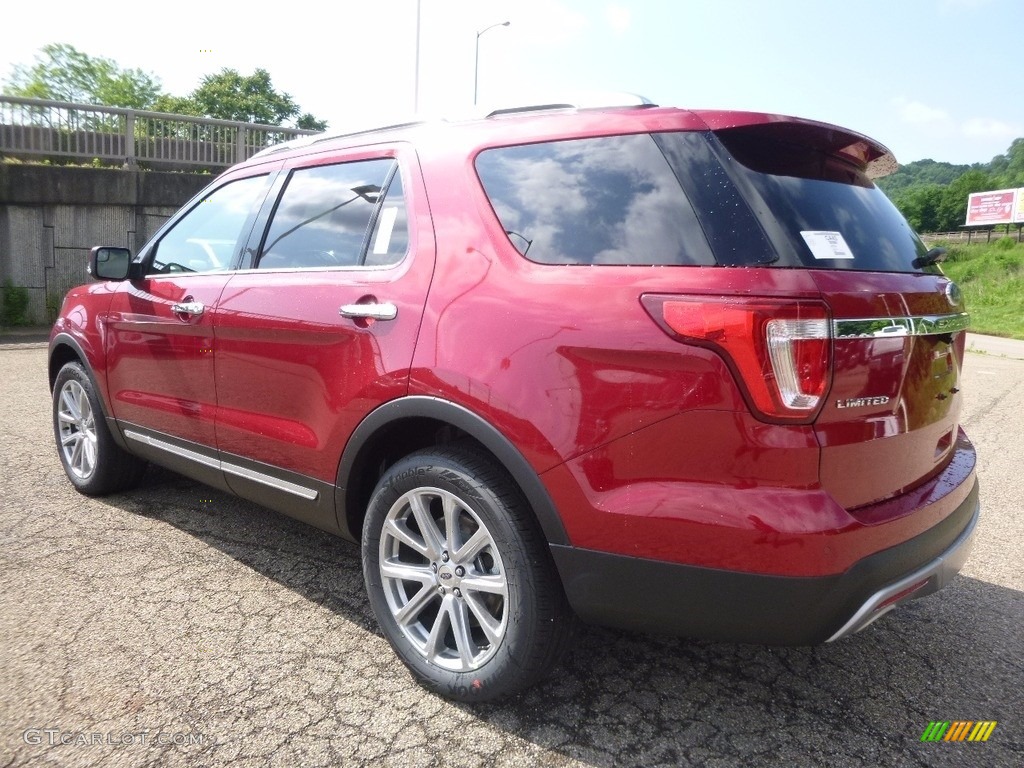 2017 Explorer Limited 4WD - Ruby Red / Medium Light Camel photo #4