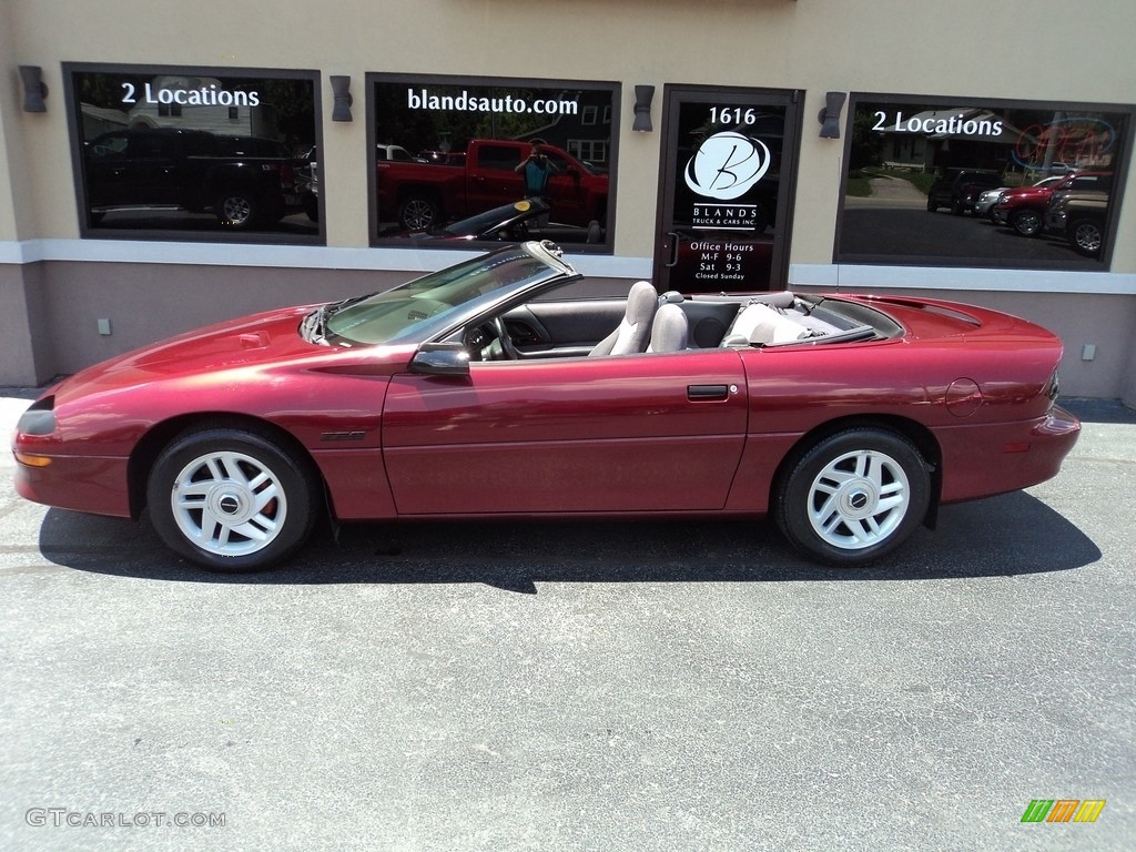 1994 Camaro Z28 Convertible - Medium Patriot Red Metallic / Gray photo #4
