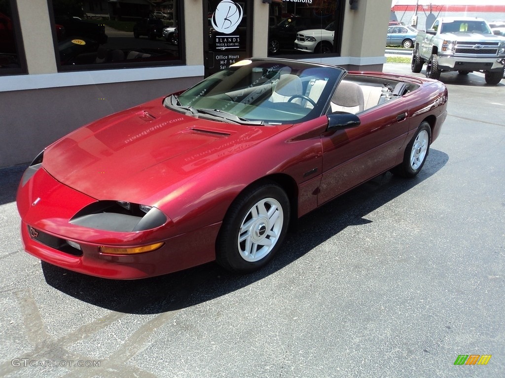 1994 Camaro Z28 Convertible - Medium Patriot Red Metallic / Gray photo #5