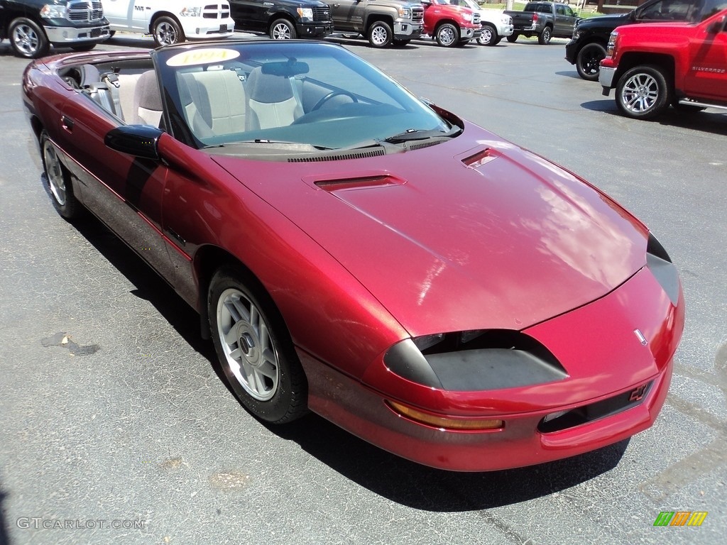 1994 Camaro Z28 Convertible - Medium Patriot Red Metallic / Gray photo #8