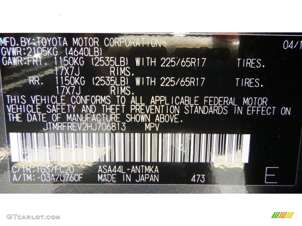 2017 RAV4 XLE - Magnetic Gray Metallic / Black photo #10