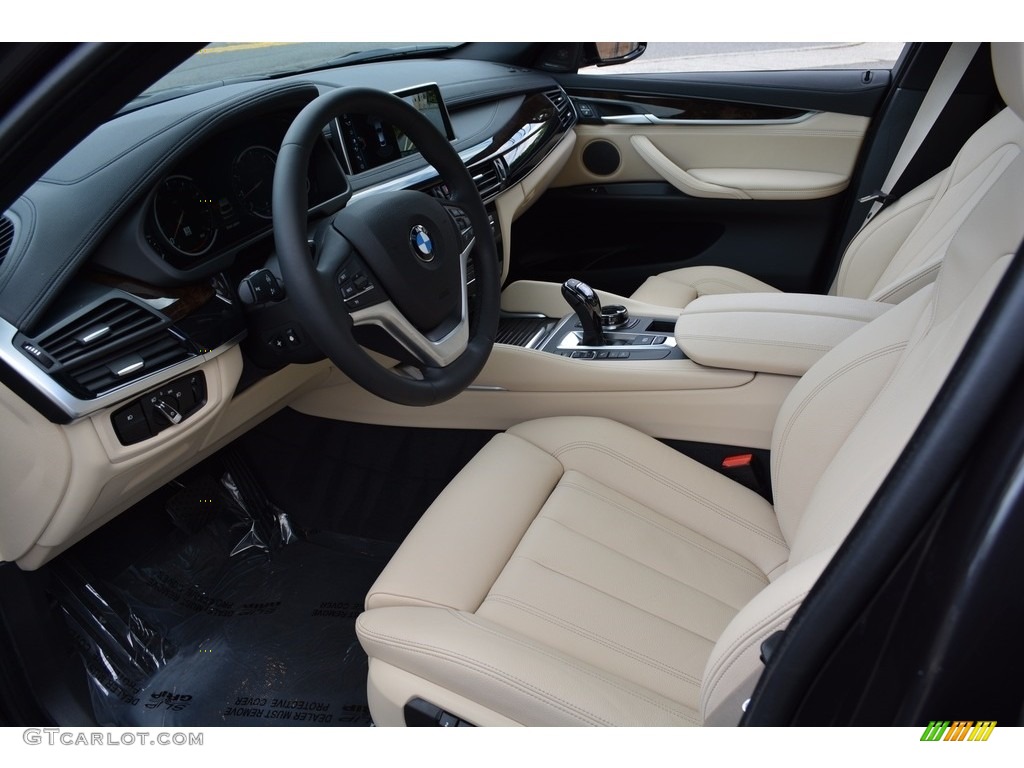 Canberra Beige/Black Interior 2017 BMW X6 xDrive50i Photo #120758134
