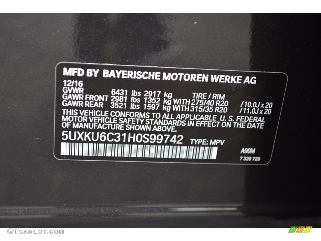 2017 X6 xDrive50i - Dark Graphite Metallic / Canberra Beige/Black photo #34