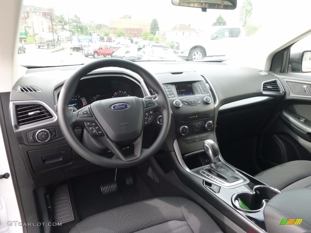 Ebony Interior 2017 Ford Edge SE AWD Photo #120758938