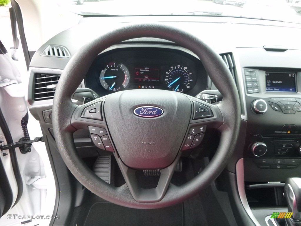 2017 Ford Edge SE AWD Ebony Steering Wheel Photo #120759046