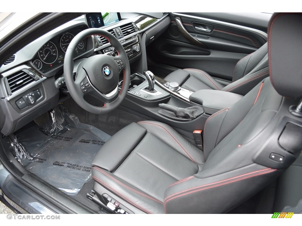 Black Interior 2017 BMW 4 Series 430i xDrive Coupe Photo #120759121