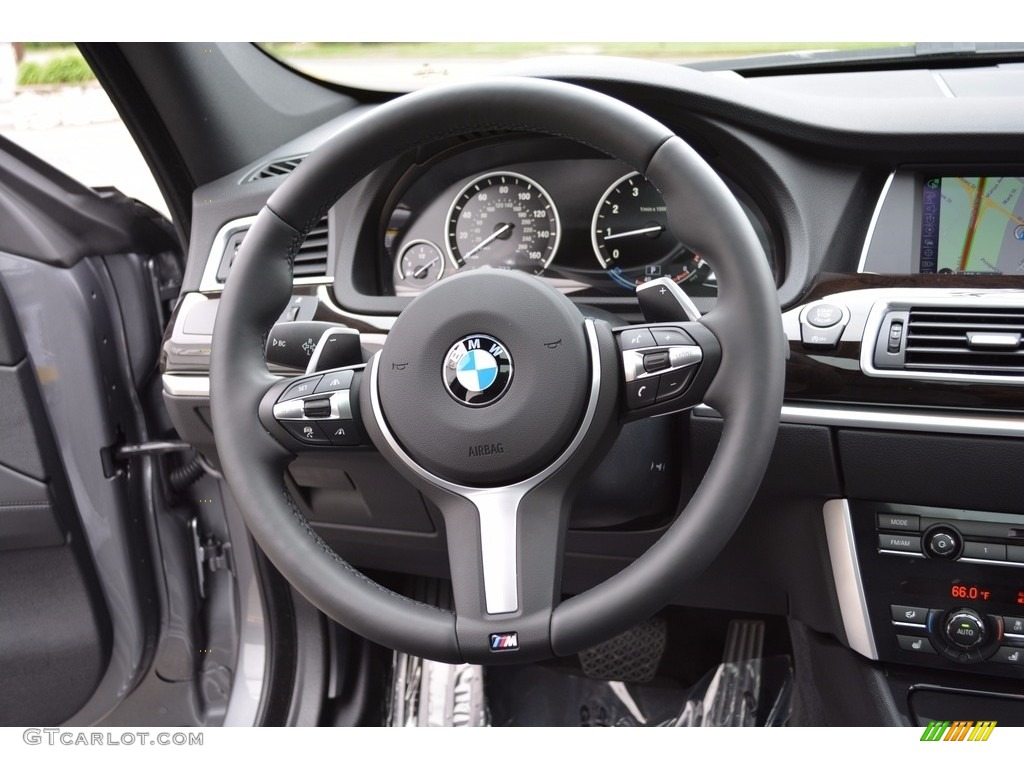 2017 BMW 5 Series 550i xDrive Gran Turismo Black Steering Wheel Photo #120760270