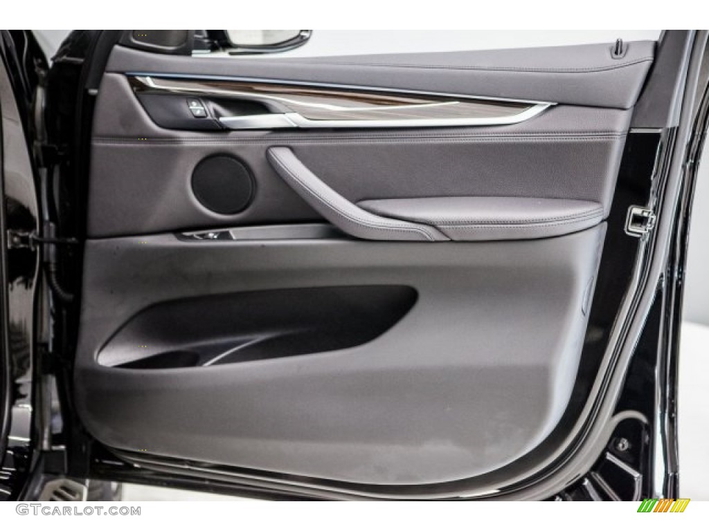 2017 BMW X6 xDrive35i Black Door Panel Photo #120765967