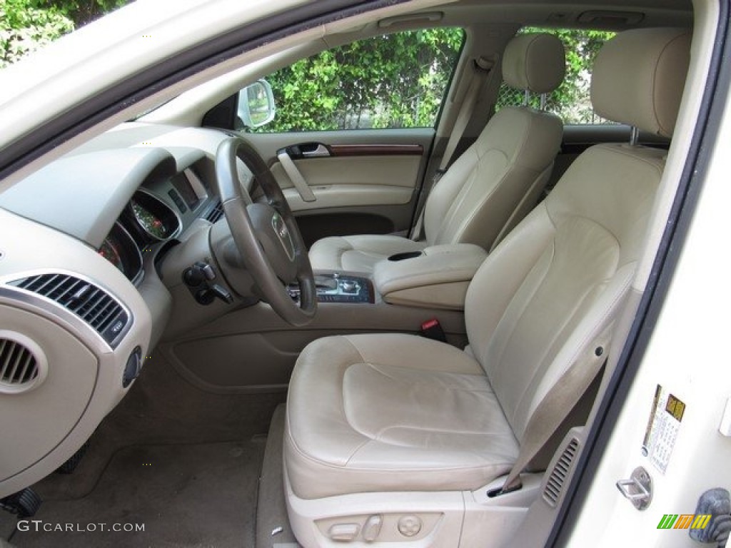 Cardamom Beige Interior 2009 Audi Q7 3.6 Premium quattro Photo #120768403
