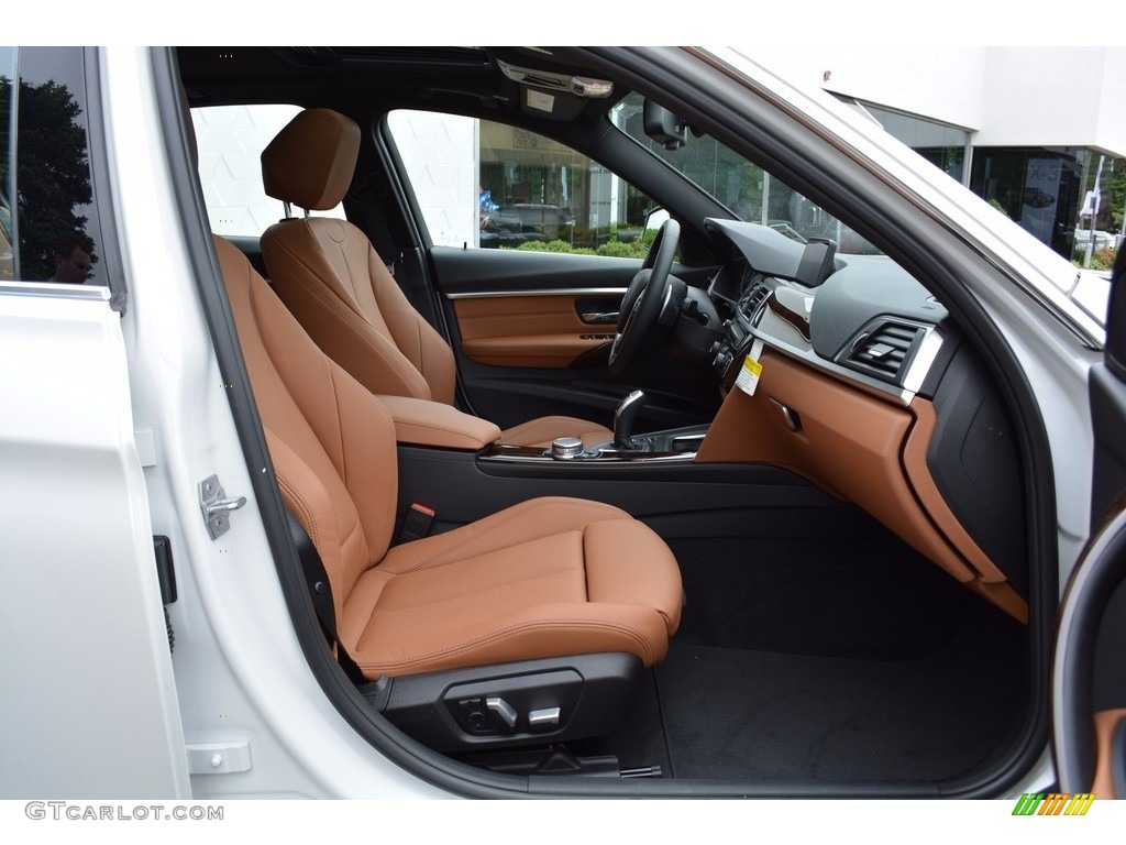 2017 3 Series 330i xDrive Sedan - Mineral White Metallic / Saddle Brown photo #27