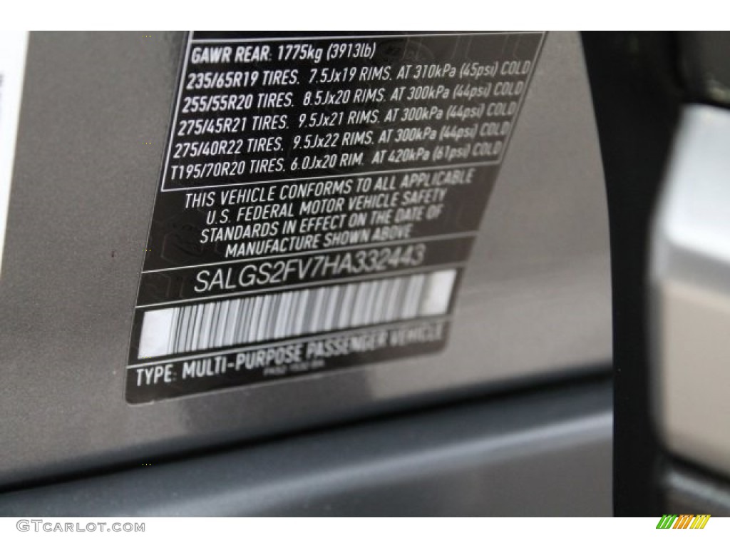 2017 Range Rover HSE - Corris Grey Metallic / Ebony/Ebony photo #28