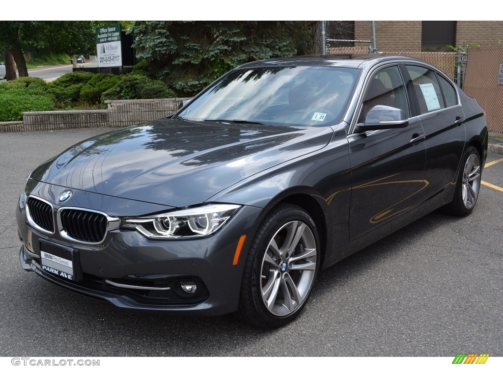 2017 3 Series 330i xDrive Sedan - Mineral Grey Metallic / Coral Red photo #6