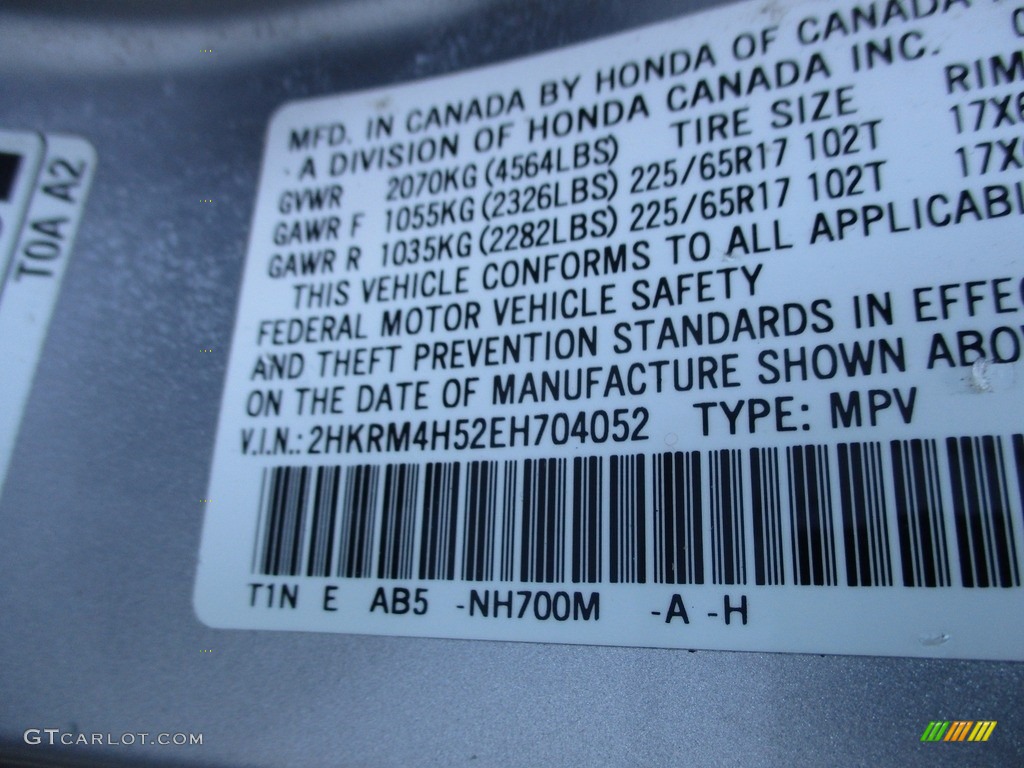 2014 CR-V EX AWD - Alabaster Silver Metallic / Black photo #9