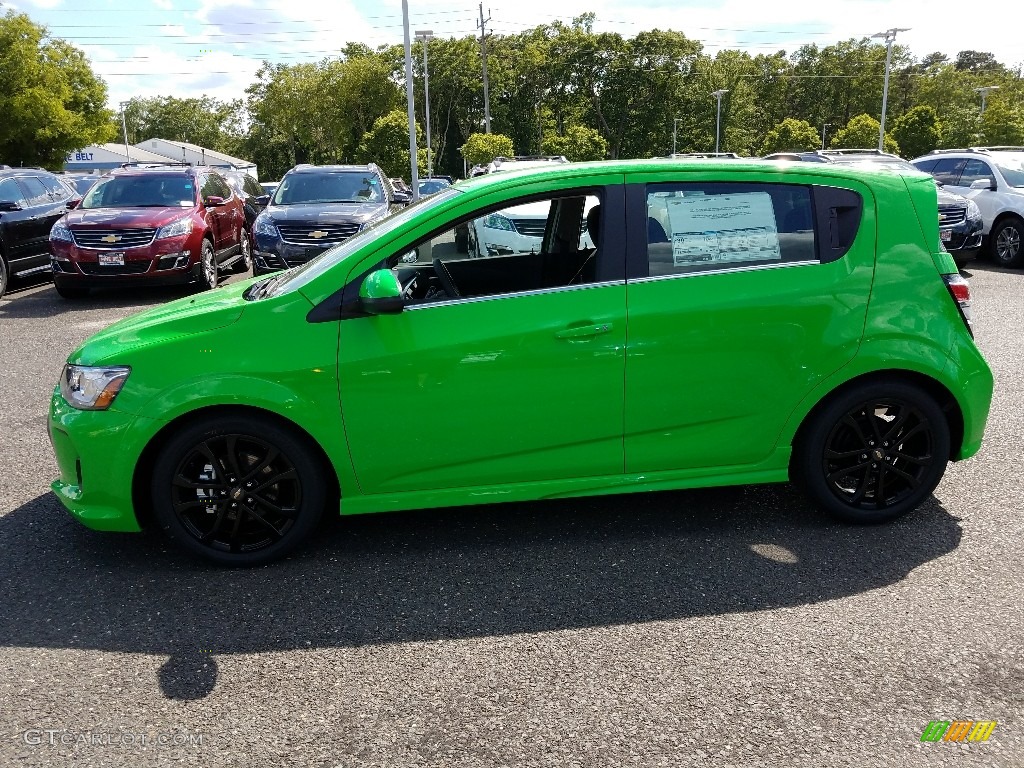 Krypton Green 2017 Chevrolet Sonic LT Hatchback Exterior Photo #120774456