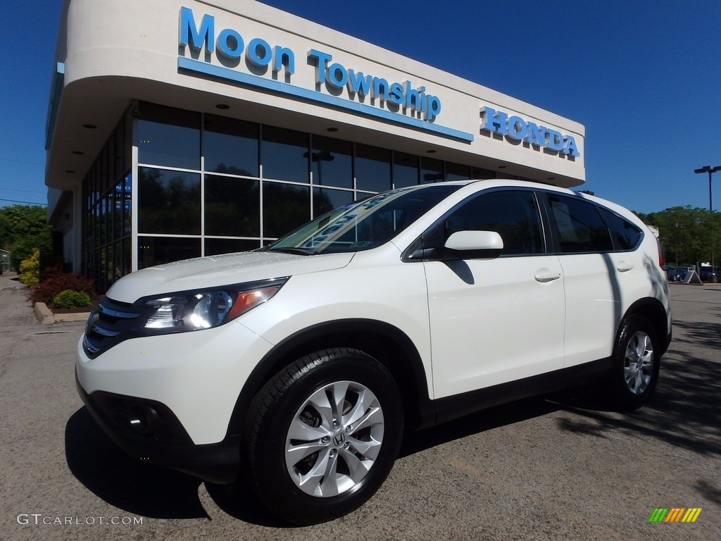 2014 CR-V EX AWD - White Diamond Pearl / Beige photo #1