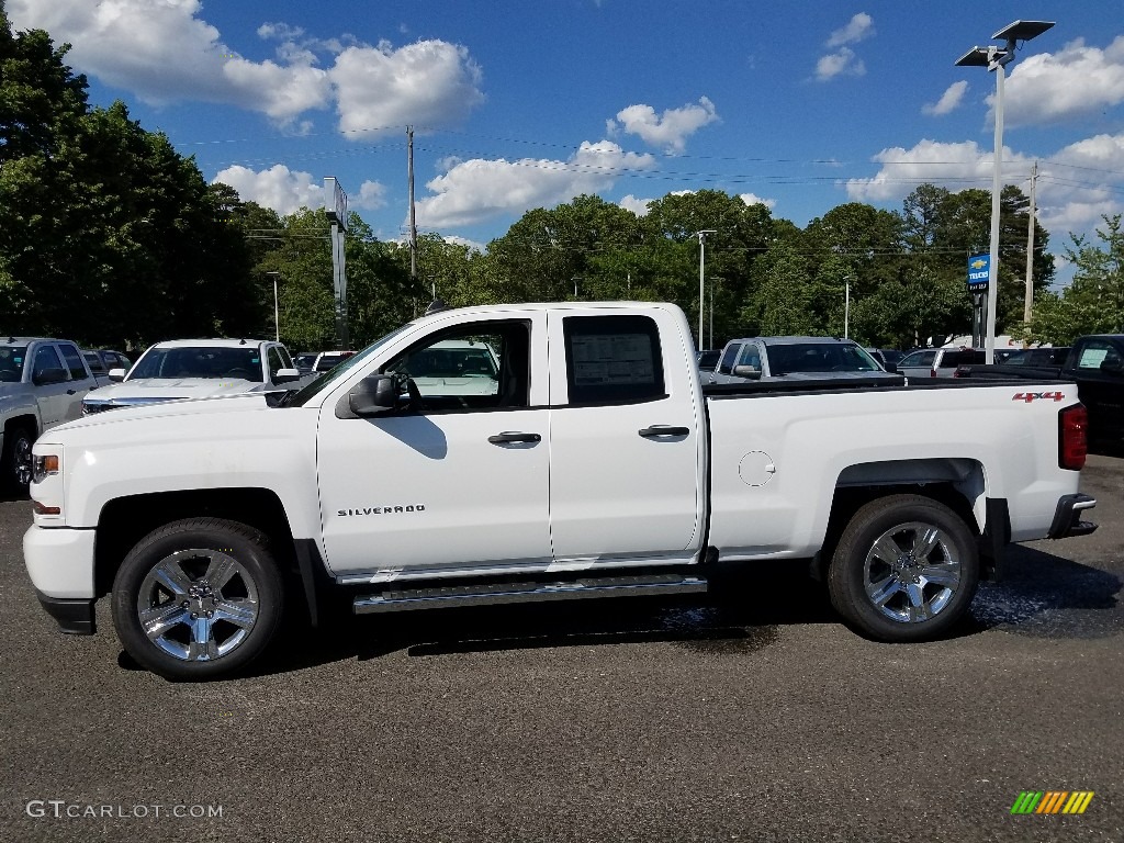 2017 Silverado 1500 Custom Double Cab 4x4 - Summit White / Dark Ash/Jet Black photo #3
