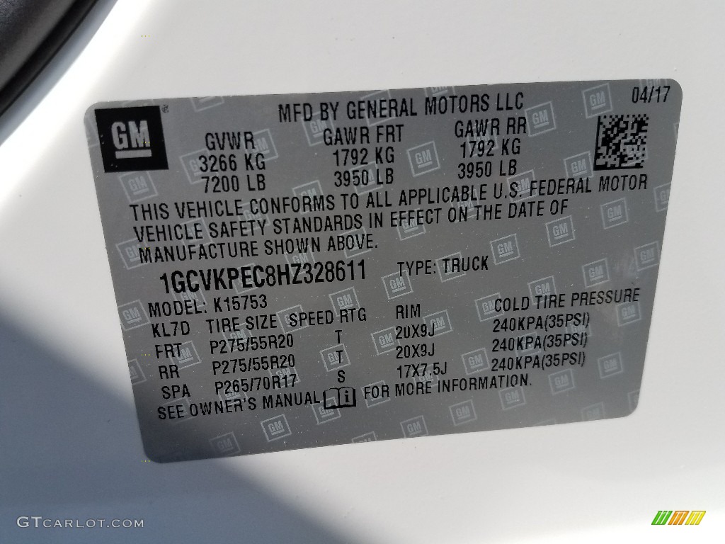 2017 Silverado 1500 Custom Double Cab 4x4 - Summit White / Dark Ash/Jet Black photo #9