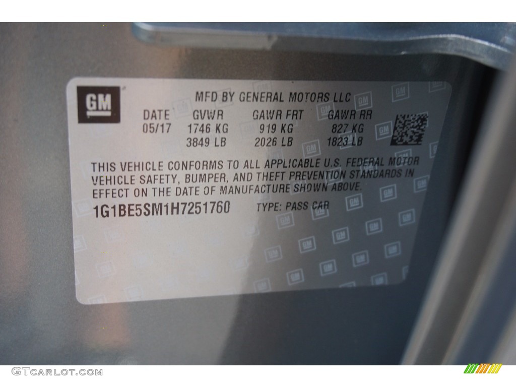 2017 Cruze LT - Pepperdust Metallic / Jet Black photo #16