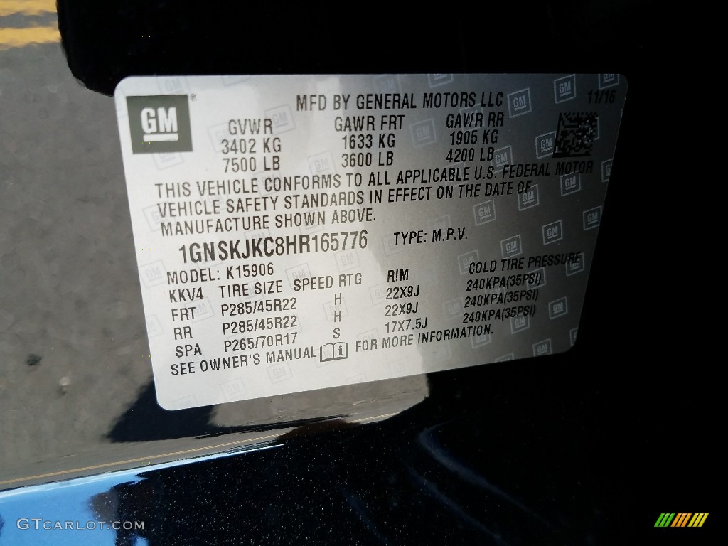 2017 Suburban Premier 4WD - Black / Cocoa/Dune photo #8