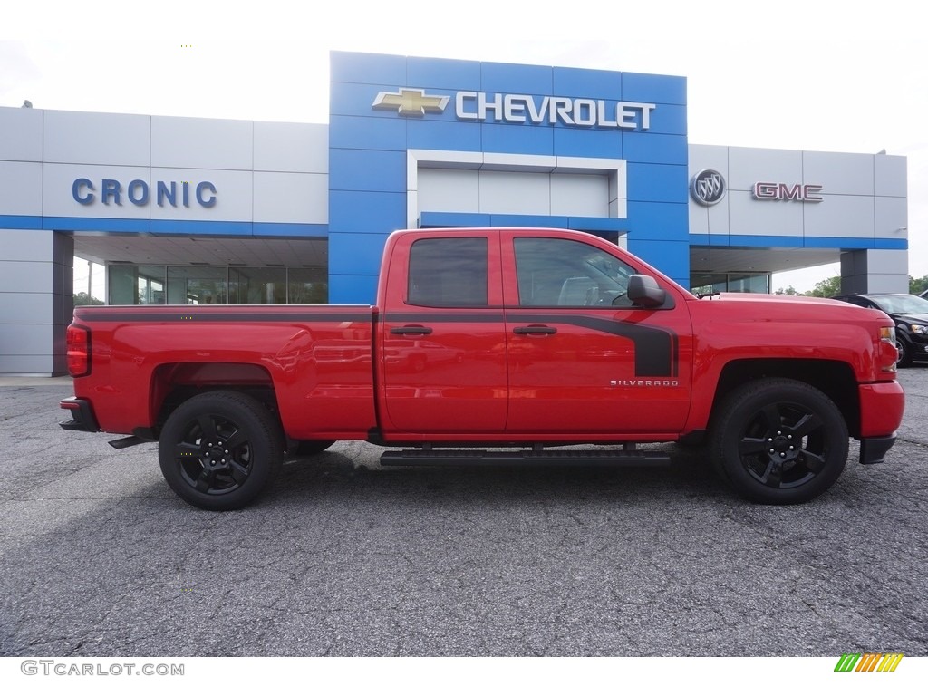 2017 Silverado 1500 Custom Double Cab - Red Hot / Dark Ash/Jet Black photo #8