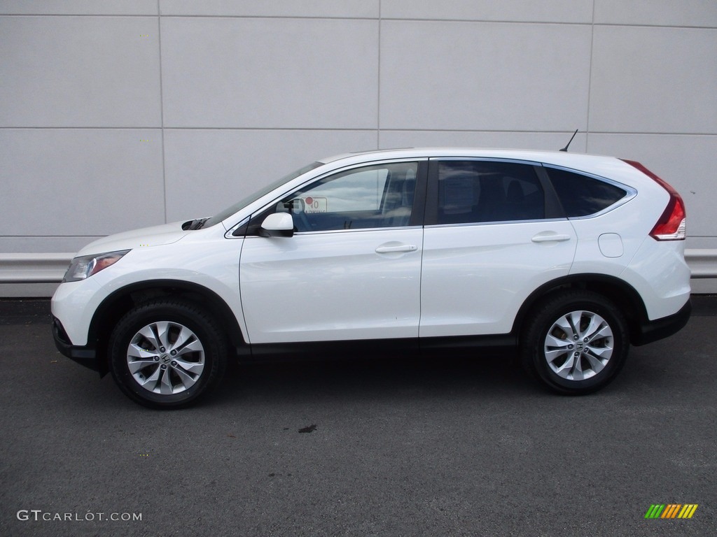 2014 CR-V EX AWD - White Diamond Pearl / Beige photo #2