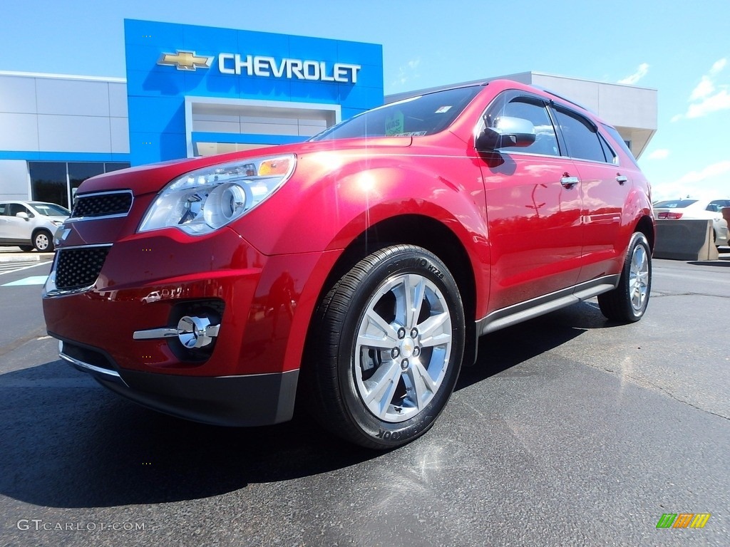 2013 Equinox LTZ AWD - Crystal Red Tintcoat / Brownstone/Jet Black photo #2
