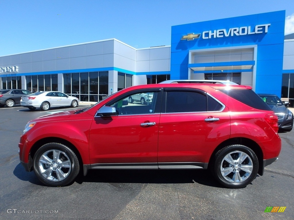 2013 Equinox LTZ AWD - Crystal Red Tintcoat / Brownstone/Jet Black photo #3