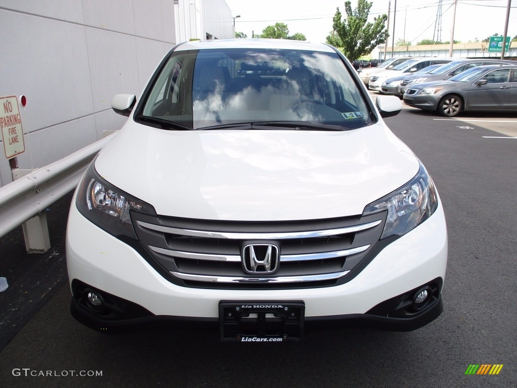 2014 CR-V EX AWD - White Diamond Pearl / Beige photo #9