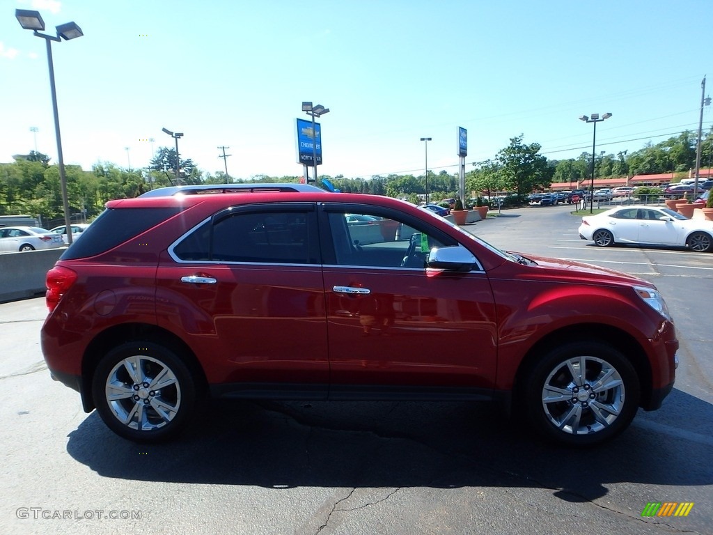 2013 Equinox LTZ AWD - Crystal Red Tintcoat / Brownstone/Jet Black photo #10