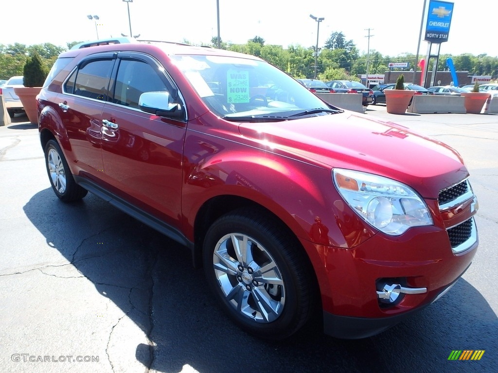 2013 Equinox LTZ AWD - Crystal Red Tintcoat / Brownstone/Jet Black photo #11