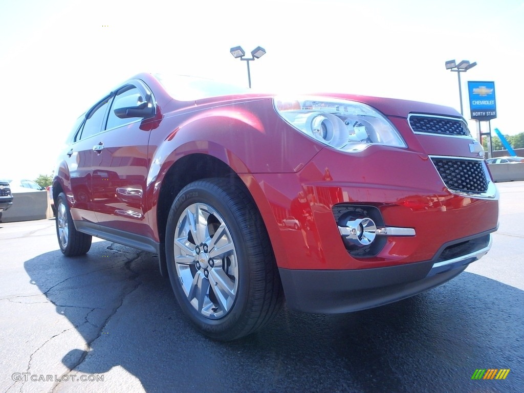 2013 Equinox LTZ AWD - Crystal Red Tintcoat / Brownstone/Jet Black photo #12